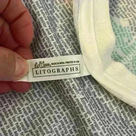 Litographs Men's/Unisex T-Shirt Metamorphosis Gray/mint green size L - Picture 3 of 6